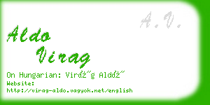 aldo virag business card